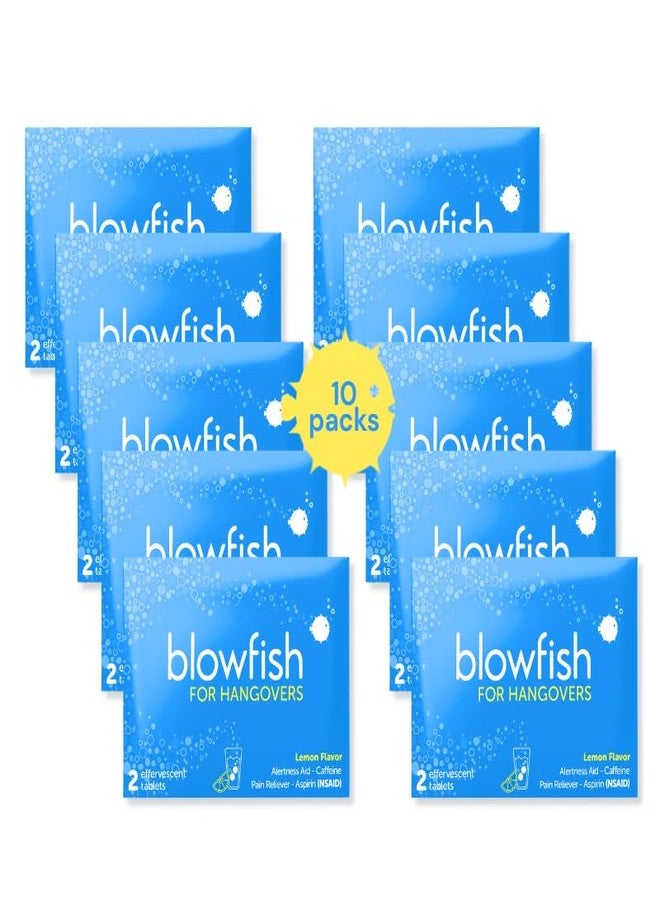 Blowfish for Hangovers | 10 Single Dose Envelopes | Perfect for Welcome Bags, Hangover Kits, Wedding & Bachelorette Favors | Fast Hangover Relief | Starts to Work in 15 Minutes (10 Pack) - Image 1